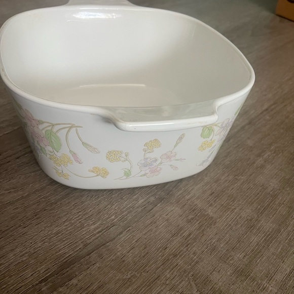 Vintage Corningware Pastel Boquet White Floral Casserole Dish Lid A-3-B 3 Liter - Picture 4 of 7